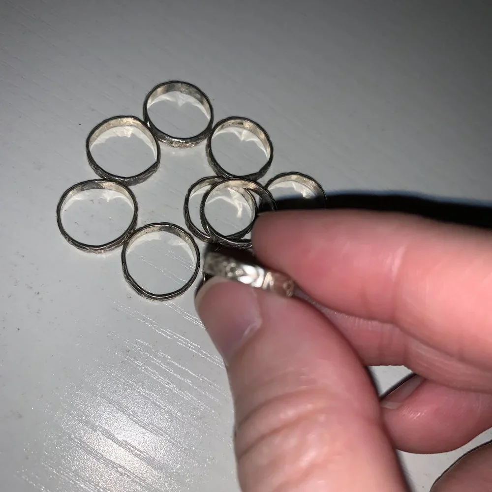 3/4 3mm Sterling Silver Floral Ring